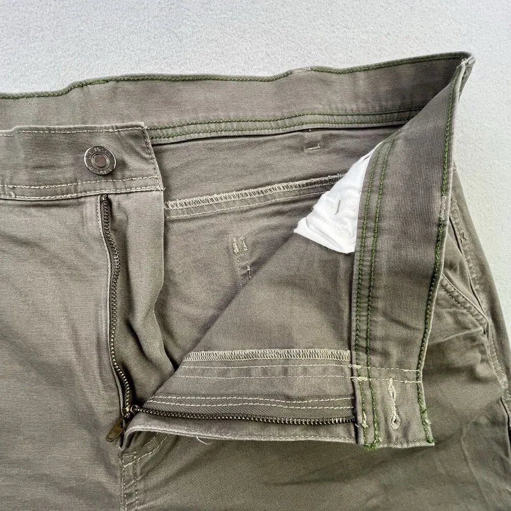 LL Bean Cargo Pants Men’s 42x32 Brown BeanFlex Stretch Double Reinforced Knee